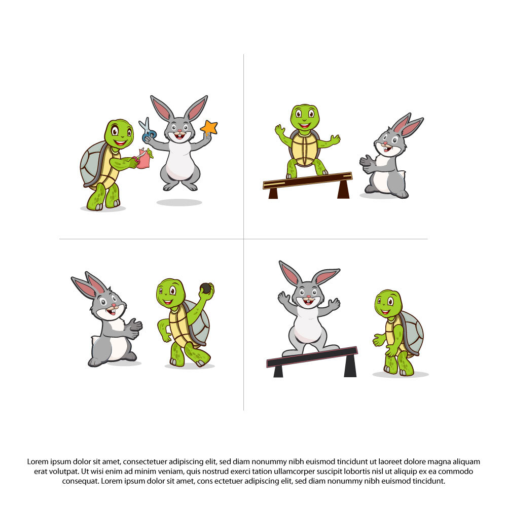 Character Design by Tan-D for Tortoise and Hare | Design #31144416