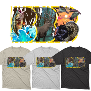 T-shirt Design by Buci Acul for Bass, Bucks, And Birds | Design #31119129