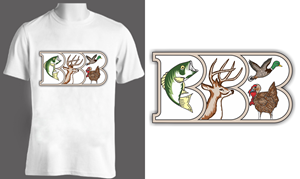 T-shirt Design by lovekeshk1 2 for Bass, Bucks, And Birds | Design #31117072