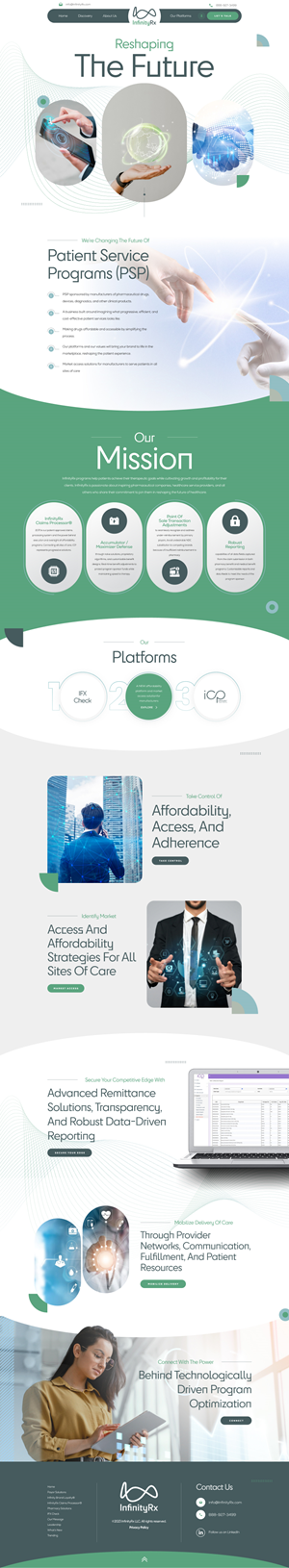 Web Design by Hafsa Fatymah for InfinityRx | Design #31112525