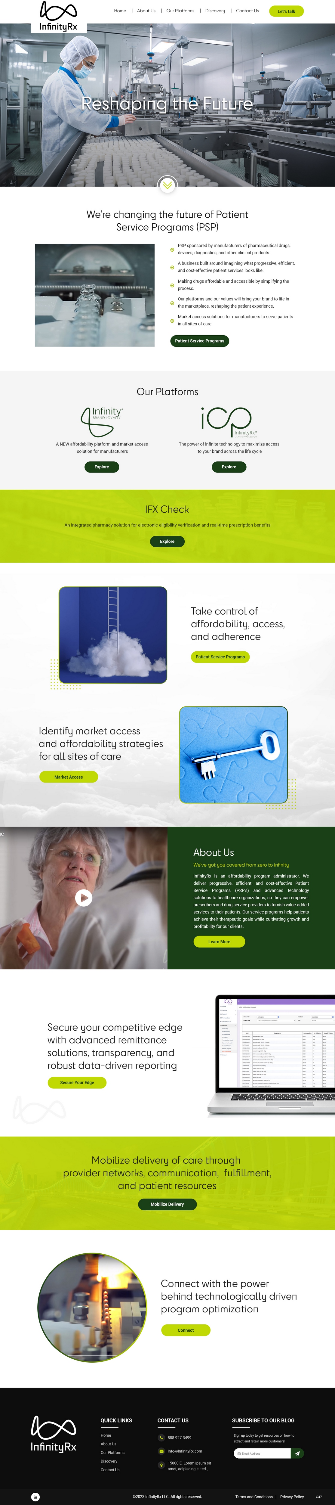 Web Design by pb for InfinityRx | Design #31105465