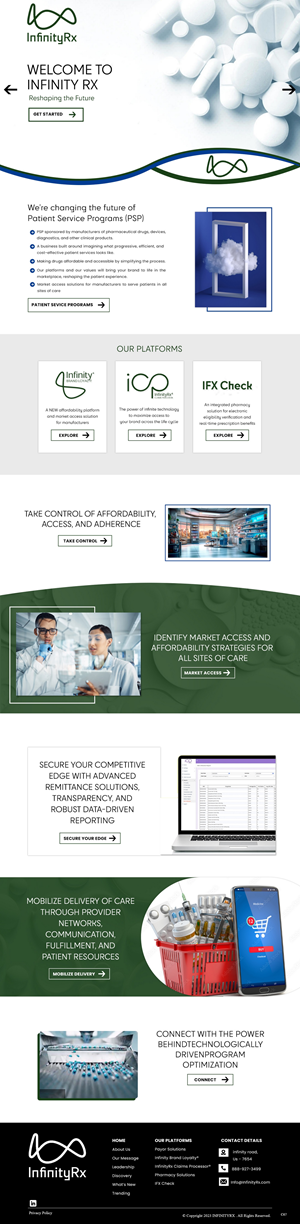 Web Design by pb for InfinityRx | Design: #31105468