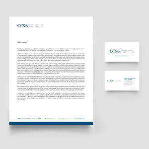 Business Card Design by LR Design for Cline Carroll & Bartell LLP | Design #31134059