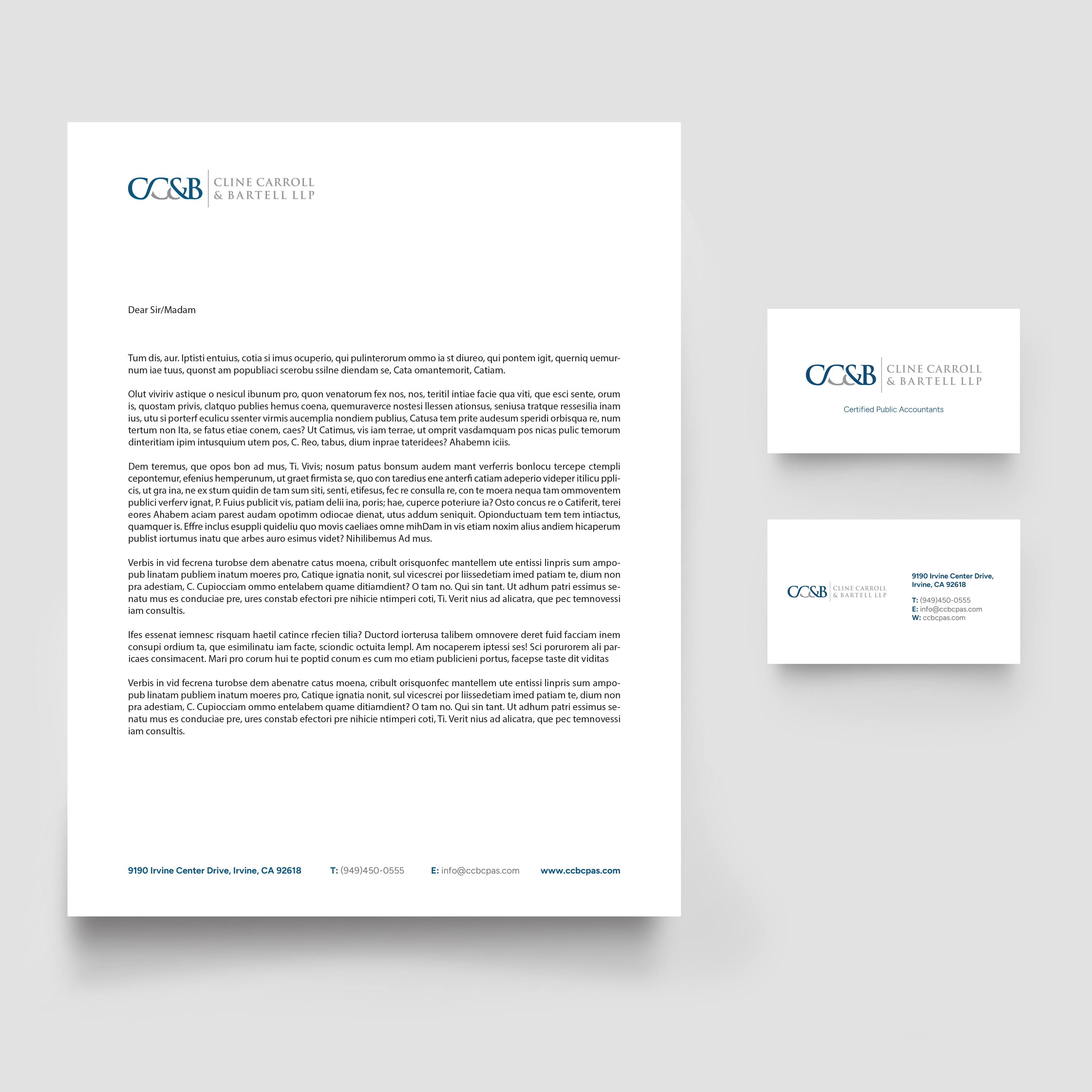 Business Card Design by LR Design for Cline Carroll & Bartell LLP | Design #31134125