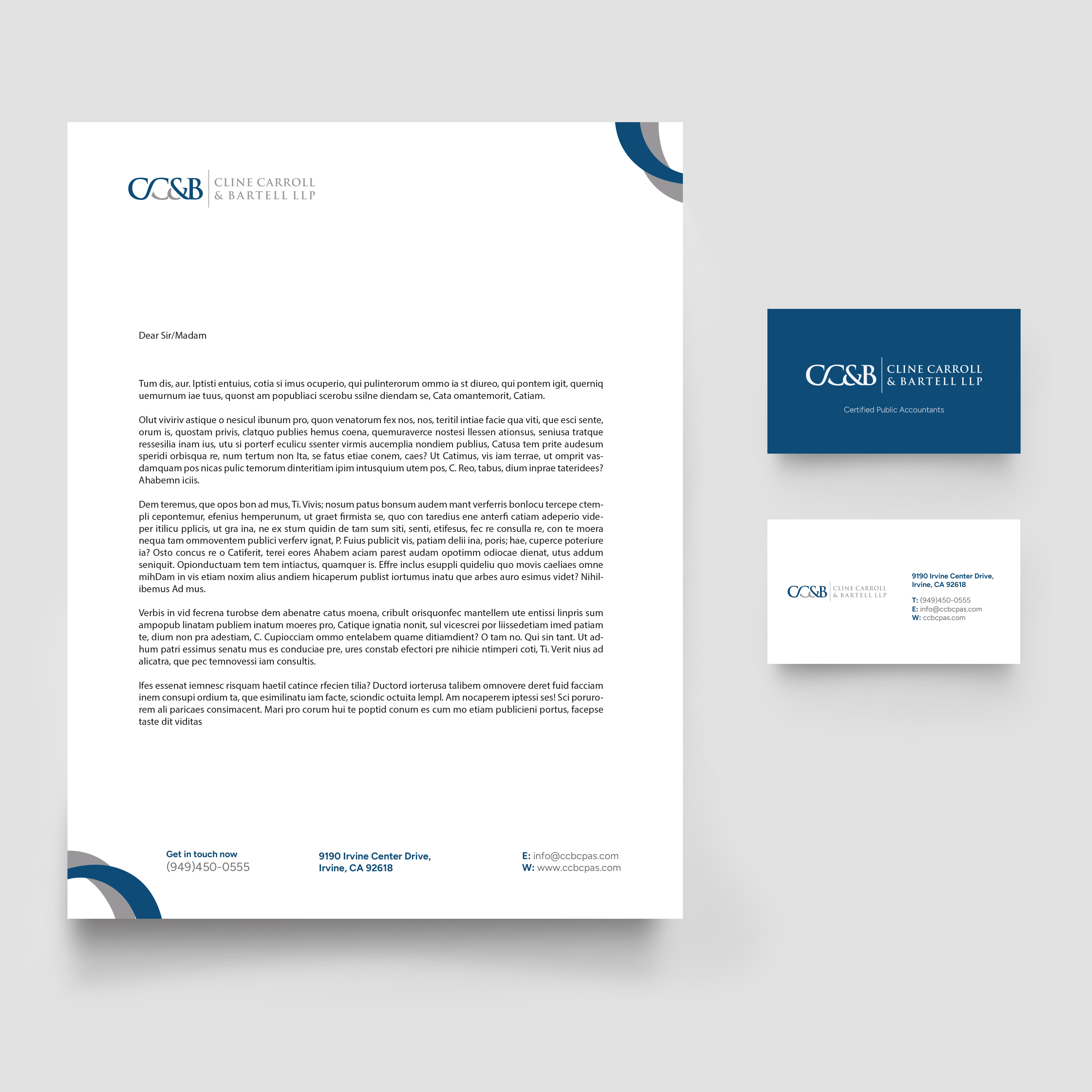 Business Card Design by LR Design for Cline Carroll & Bartell LLP | Design #31134536