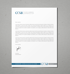 Business Card Design by Tilt for Cline Carroll & Bartell LLP | Design: #31117133