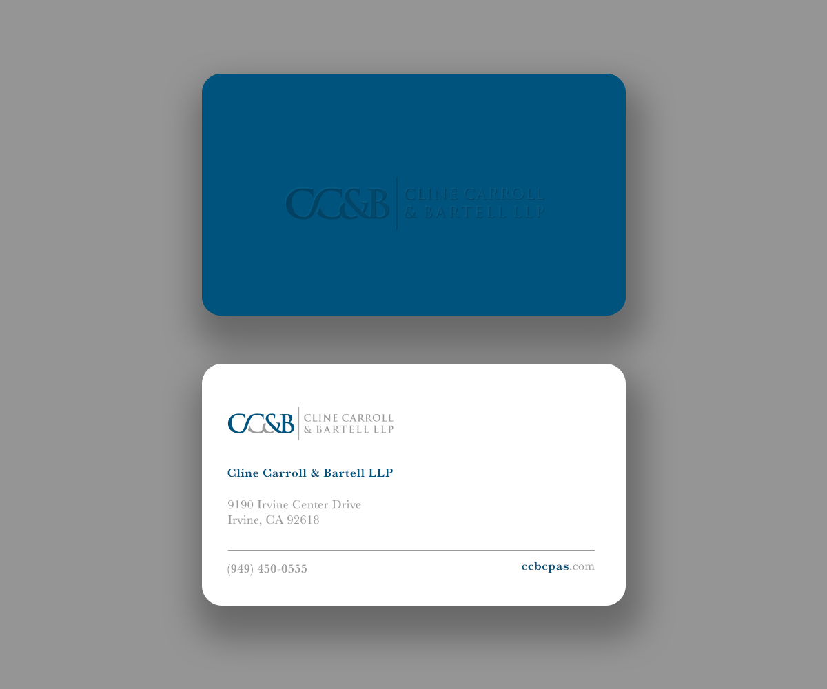 Diseño de Tarjeta de Presentación por Andrés Sebastián para Cline Carroll & Bartell LLP | Diseño #31106179