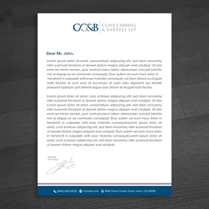 Business Card Design by WellDesign for Cline Carroll & Bartell LLP | Design: #31104723