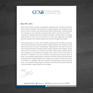 Business Card Design by WellDesign for Cline Carroll & Bartell LLP | Design: #31104725