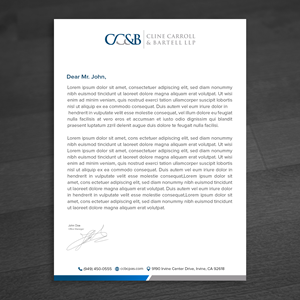 Business Card Design by WellDesign for Cline Carroll & Bartell LLP | Design: #31106970