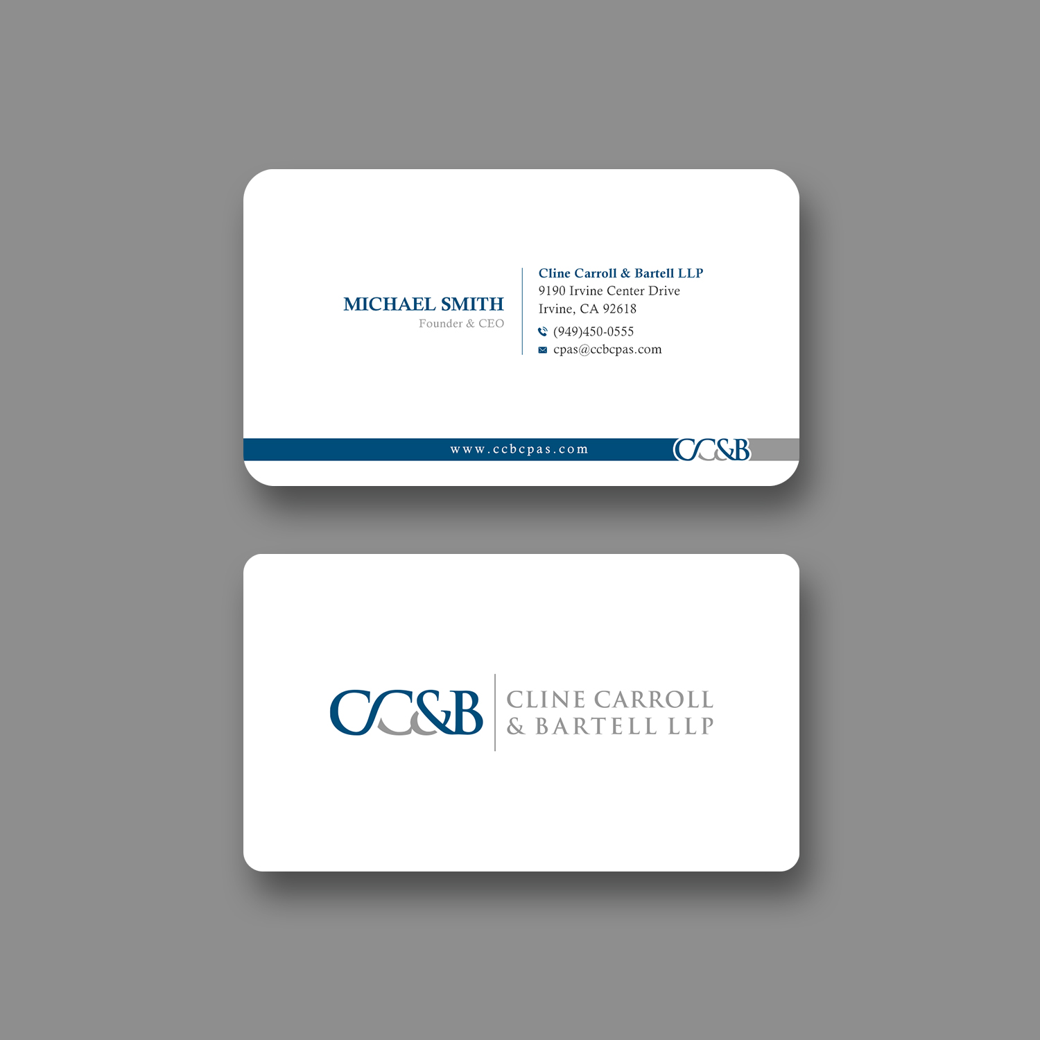 Business Card Design by Sun Moon Graphic Designer for Cline Carroll & Bartell LLP | Design #31104917