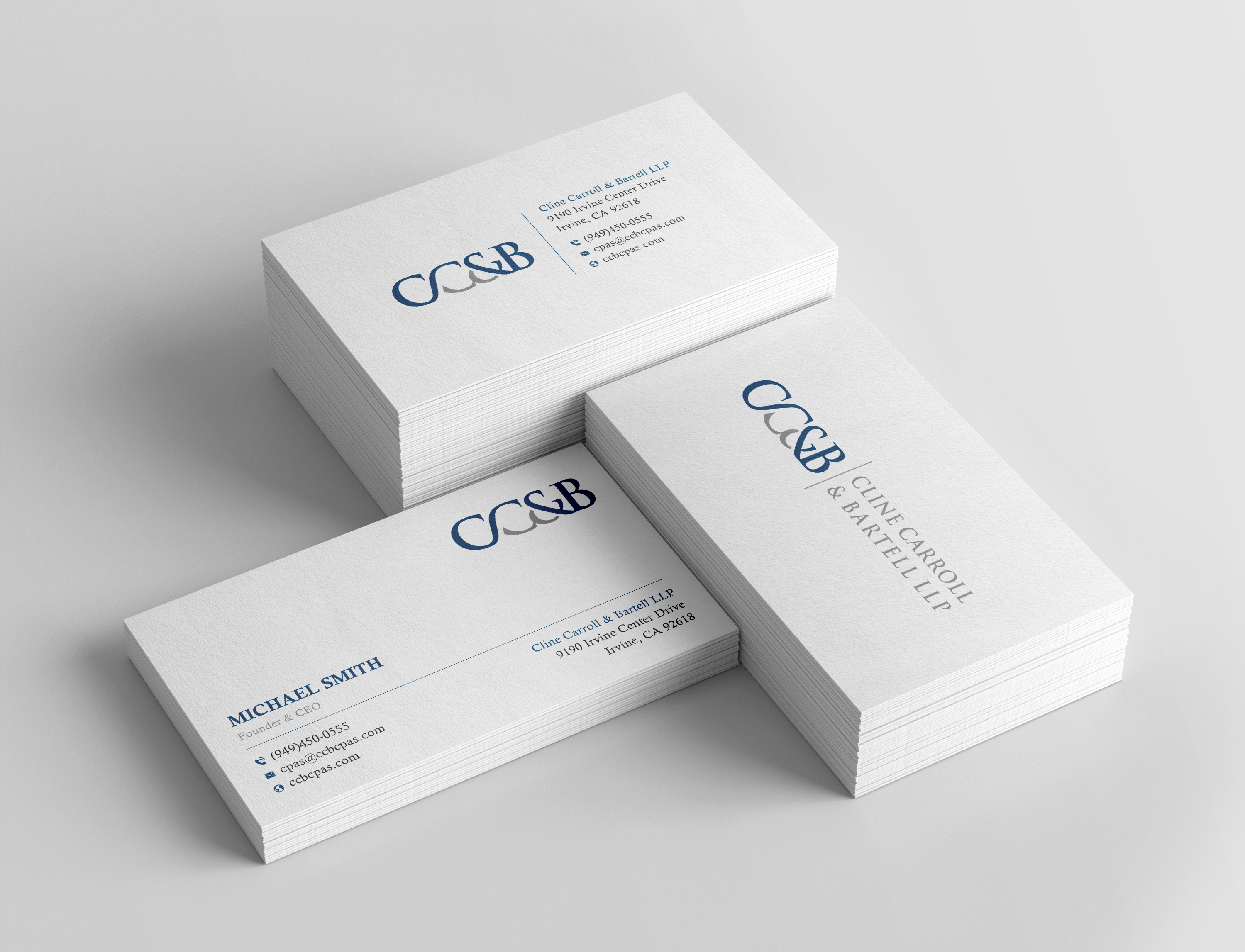 Business Card Design by Sun Moon Graphic Designer for Cline Carroll & Bartell LLP | Design #31104921