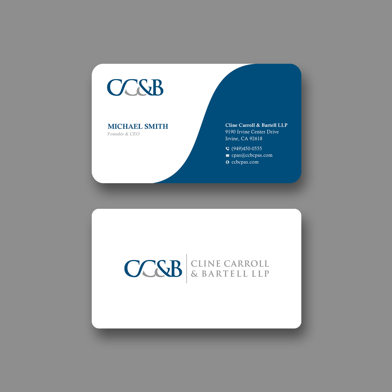 Business Card Design by Sun Moon Graphic Designer for Cline Carroll & Bartell LLP | Design #31104928