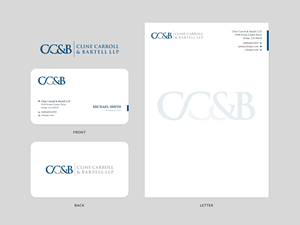 Business Card Design by Sun Moon Graphic Designer for Cline Carroll & Bartell LLP | Design: #31104929