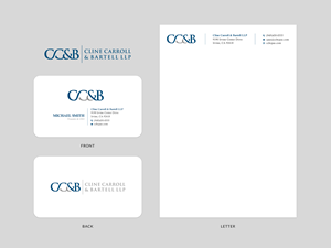 Business Card Design by Sun Moon Graphic Designer for Cline Carroll & Bartell LLP | Design: #31104933