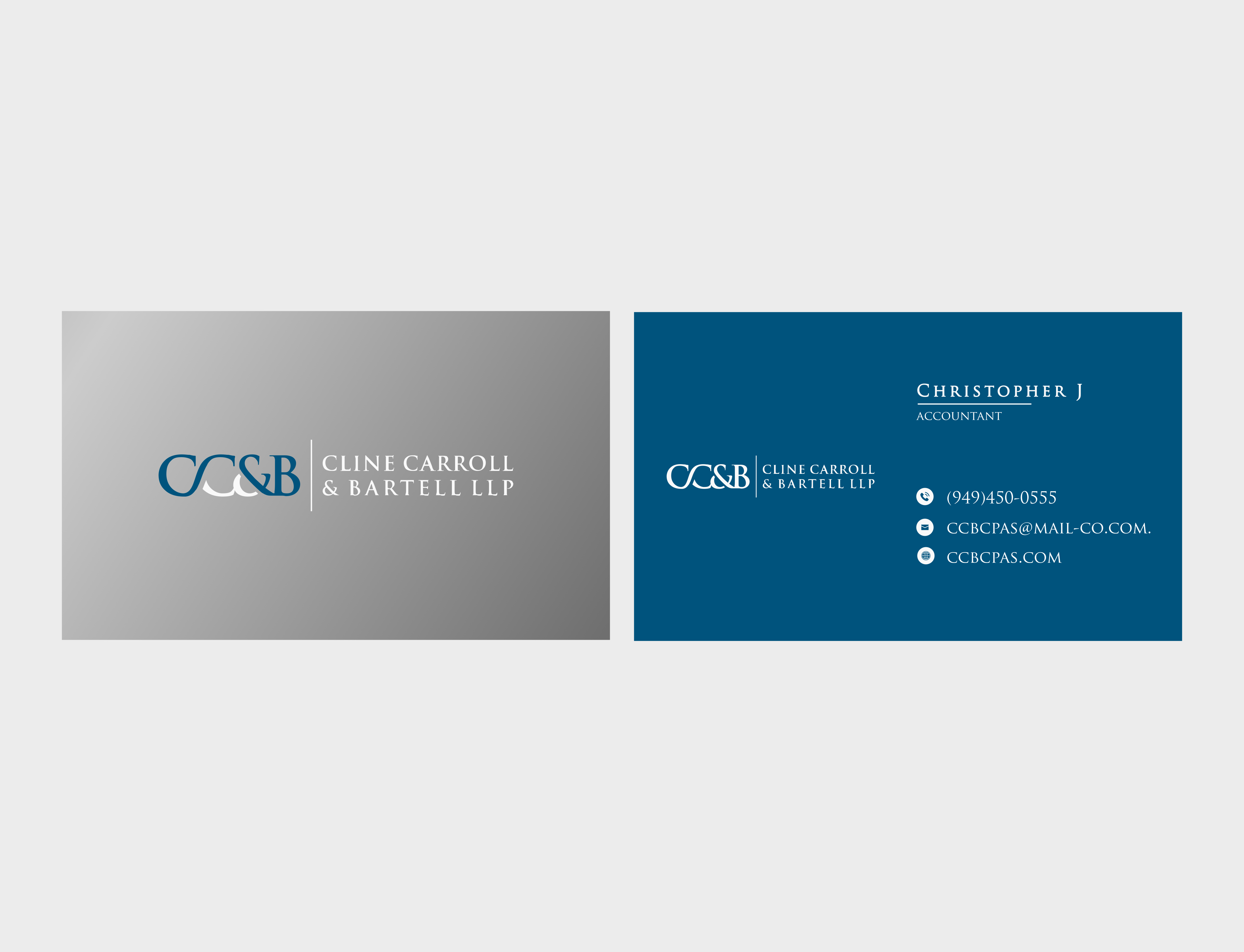 Business Card Design by MNTK for Cline Carroll & Bartell LLP | Design #31111050