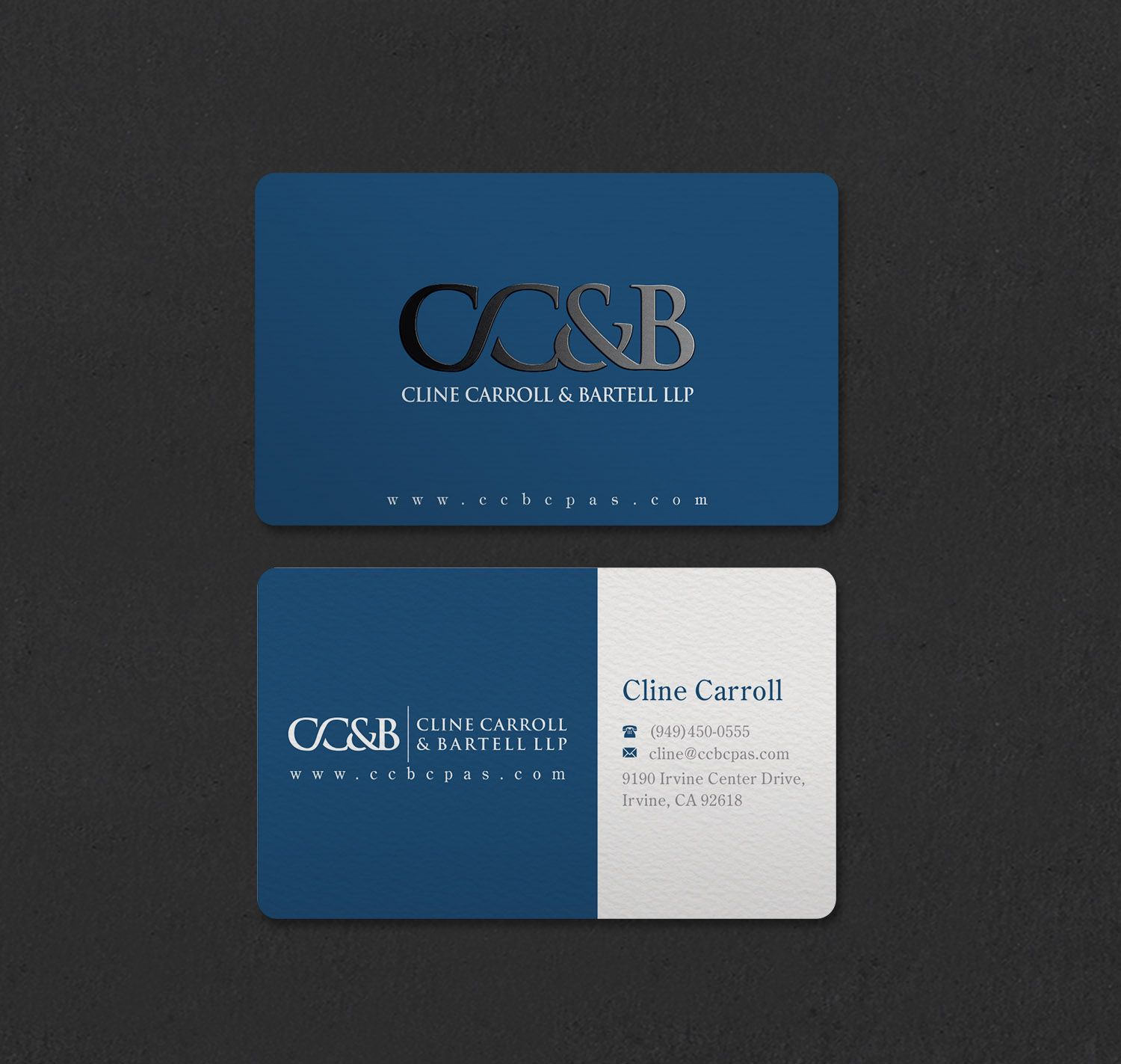 Business Card Design by INDIAN_Ashok for Cline Carroll & Bartell LLP | Design #31110421