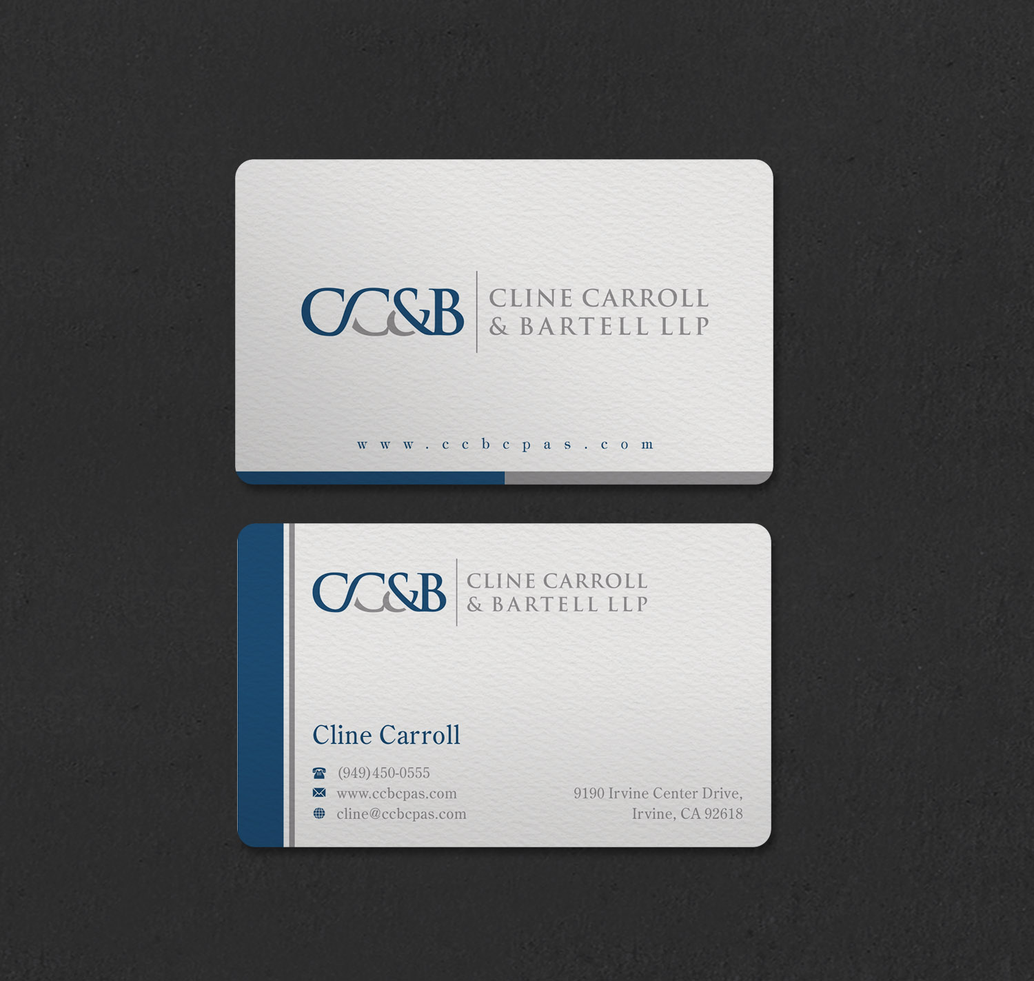 Business Card Design by INDIAN_Ashok for Cline Carroll & Bartell LLP | Design #31110437