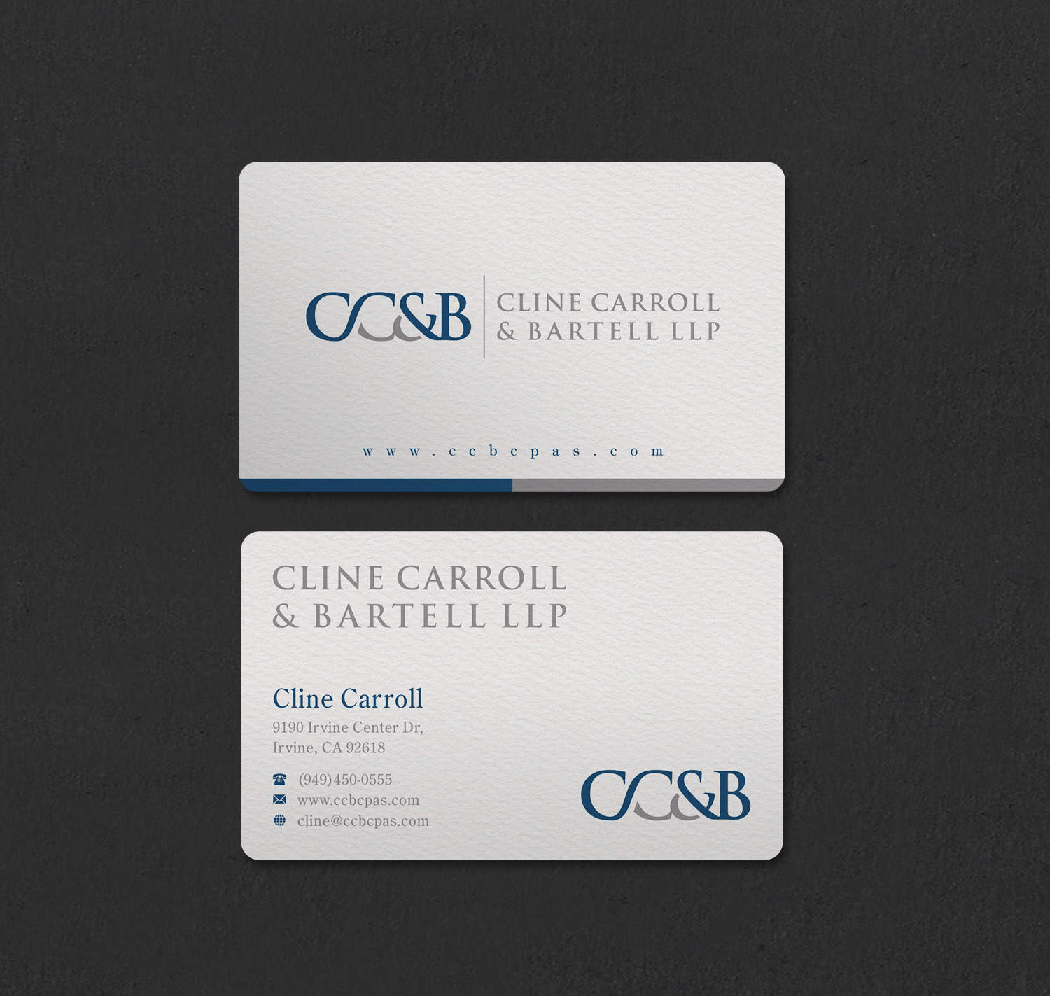 Visitenkarten-Design von INDIAN_Ashok für Cline Carroll & Bartell LLP | Design #31110441