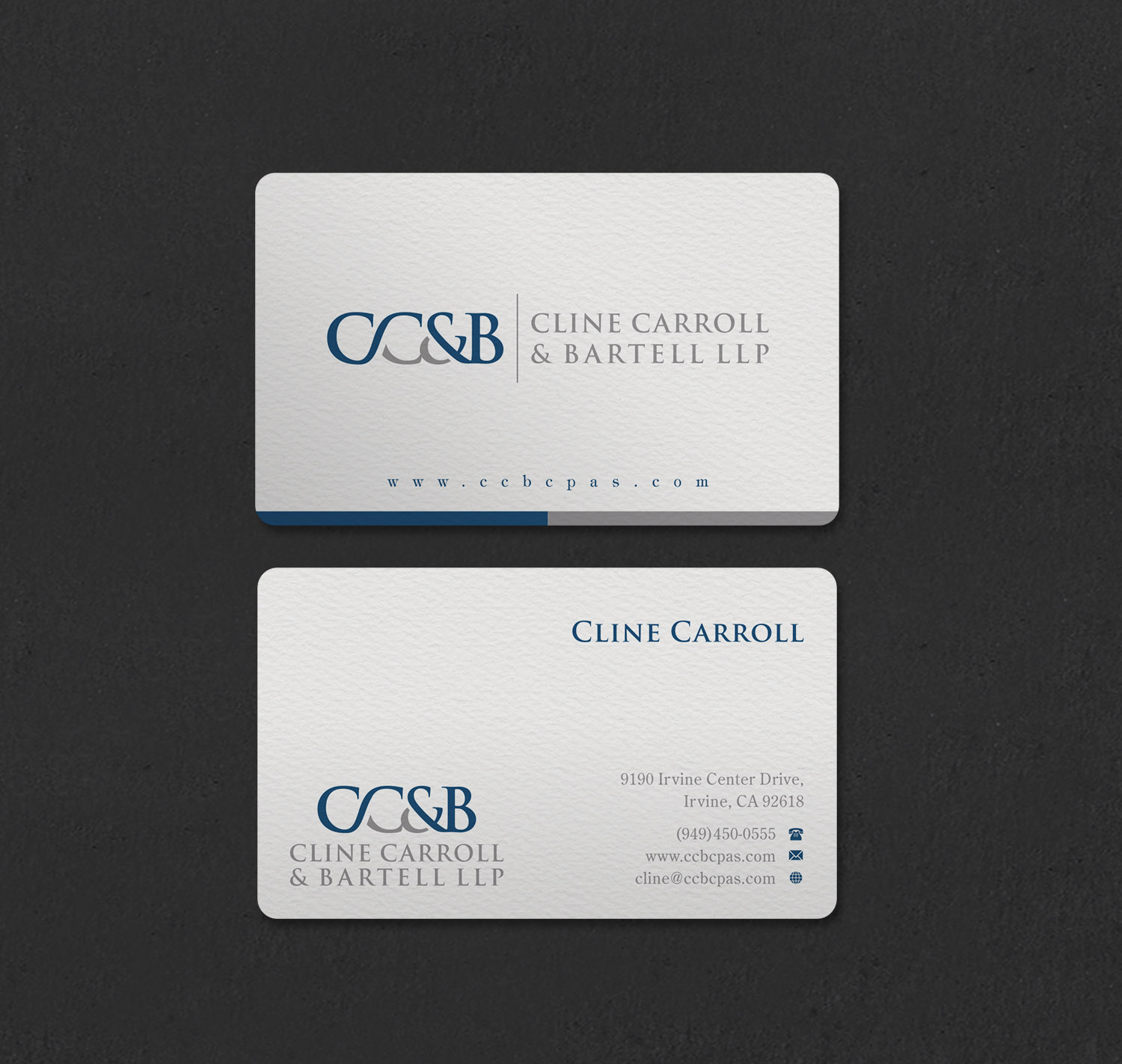 Business Card Design by INDIAN_Ashok for Cline Carroll & Bartell LLP | Design #31110442