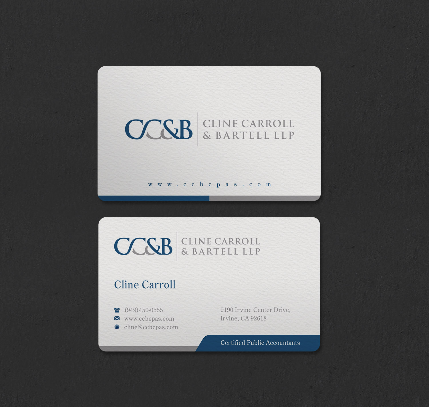 Business Card Design by INDIAN_Ashok for Cline Carroll & Bartell LLP | Design #31110444
