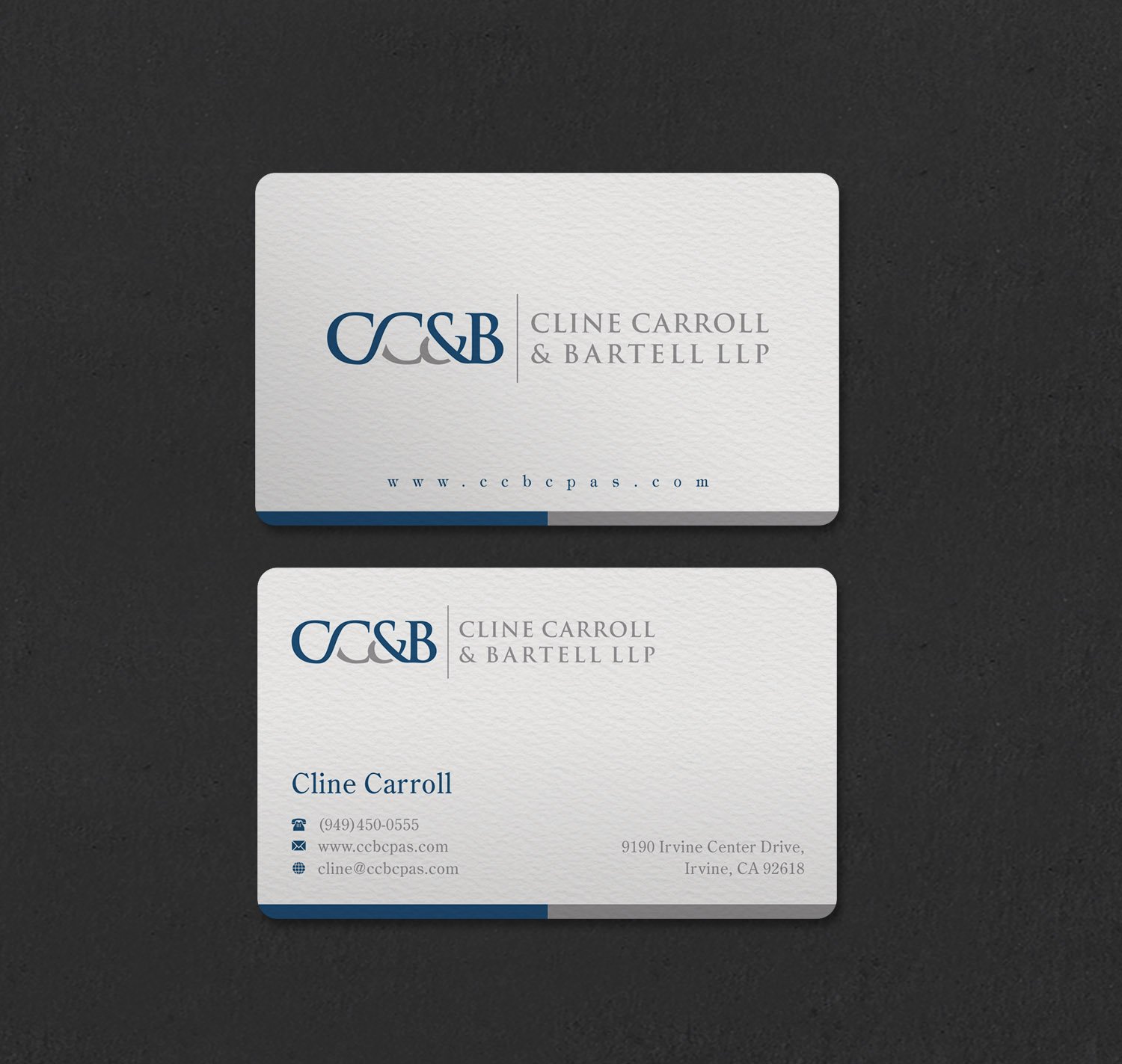 Business Card Design by INDIAN_Ashok for Cline Carroll & Bartell LLP | Design #31110447