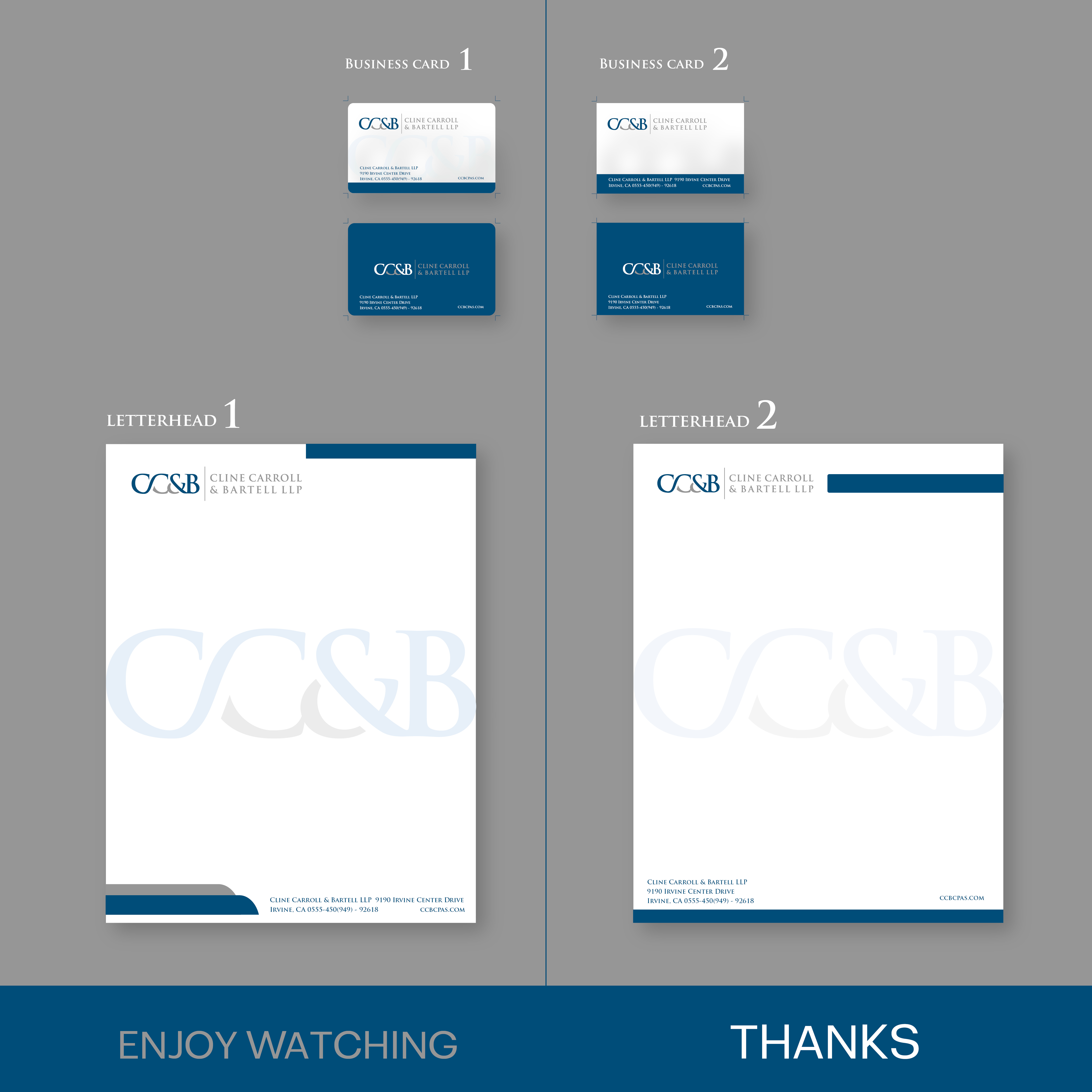 Business Card Design by adnan badi for Cline Carroll & Bartell LLP | Design #31100328