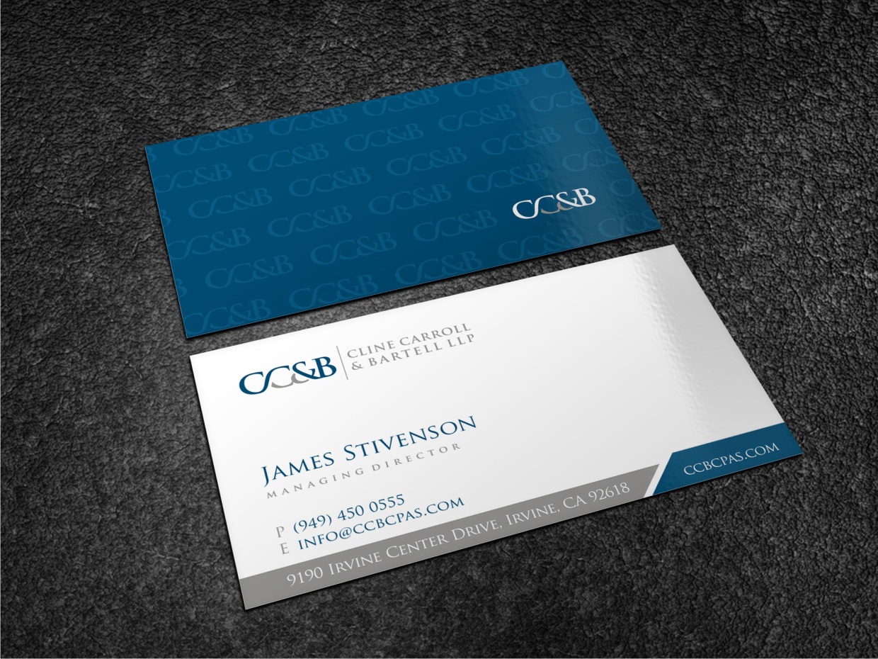 Business Card Design by Atvento Graphics for Cline Carroll & Bartell LLP | Design #31103366