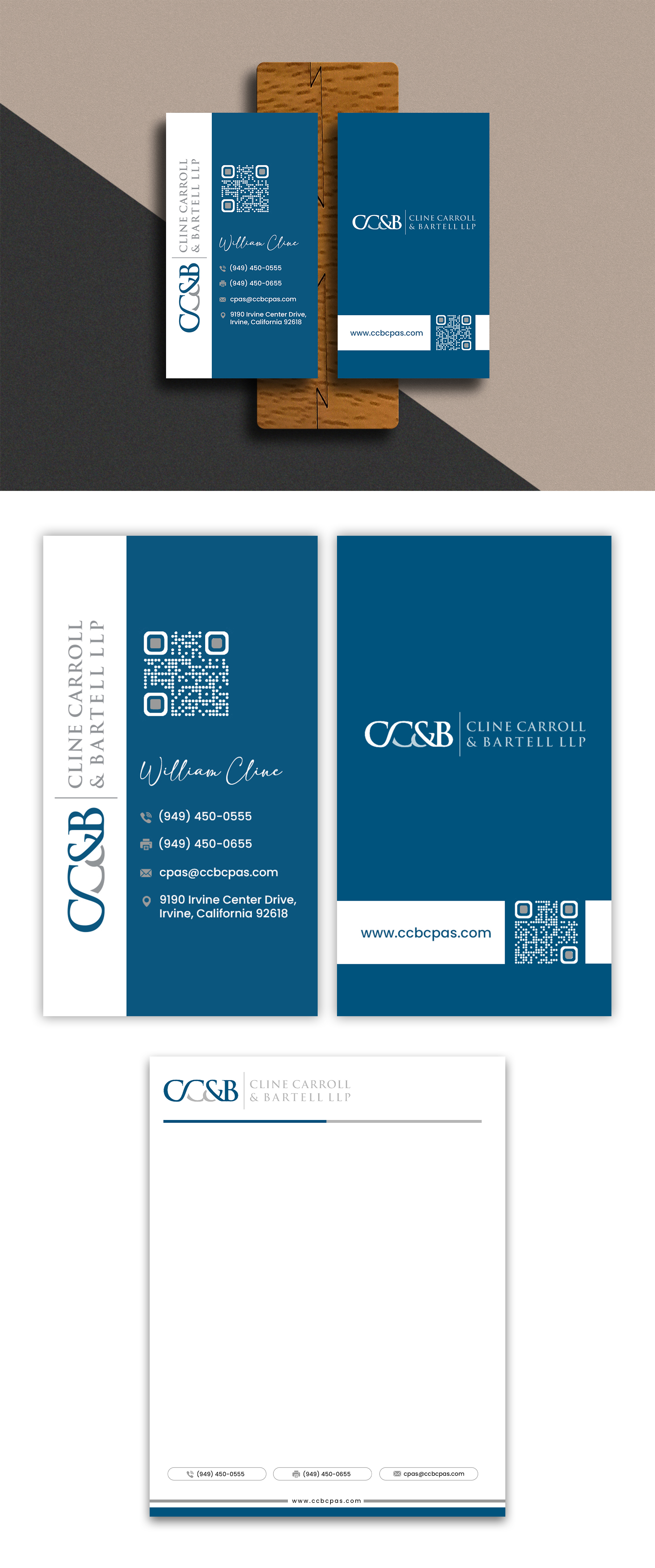 Business Card Design by debdesign for Cline Carroll & Bartell LLP | Design #31110206