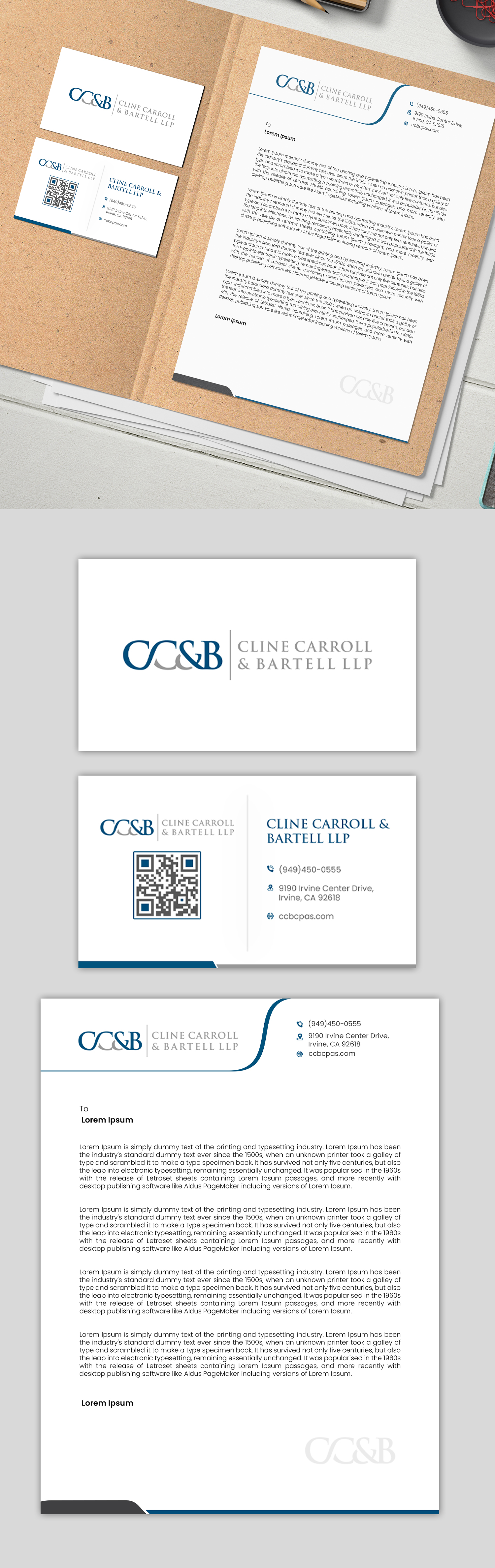 Business Card Design by debdesign for Cline Carroll & Bartell LLP | Design #31110804