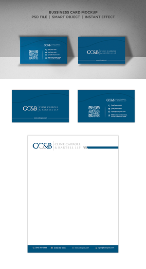 Business Card Design by debdesign for Cline Carroll & Bartell LLP | Design: #31111017
