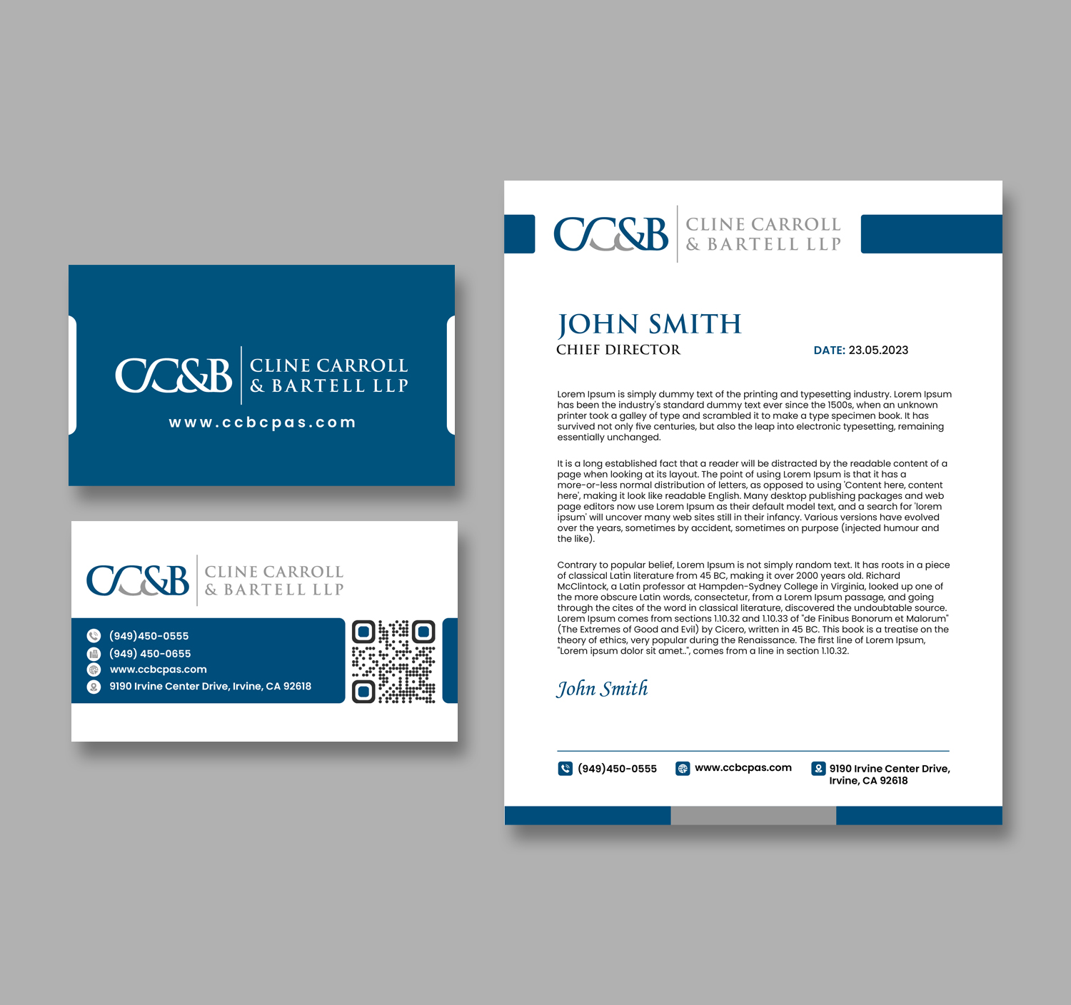 Business Card Design by debdesign for Cline Carroll & Bartell LLP | Design #31111649