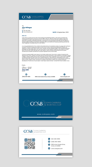 Business Card Design by debdesign for Cline Carroll & Bartell LLP | Design: #31111815
