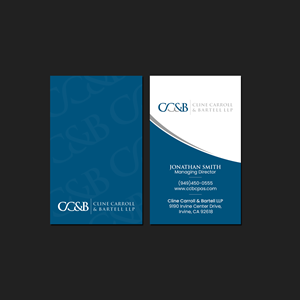 Design de Carte de Visite par Creations Box 2015 pour Cline Carroll & Bartell LLP | Design : #31102082