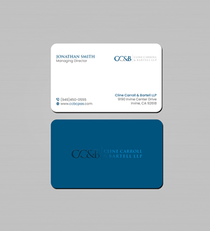 Design de Carte de Visite par Creations Box 2015 pour Cline Carroll & Bartell LLP | Design : #31102084