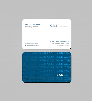 Design de Carte de Visite par Creations Box 2015 pour Cline Carroll & Bartell LLP | Design : #31102086