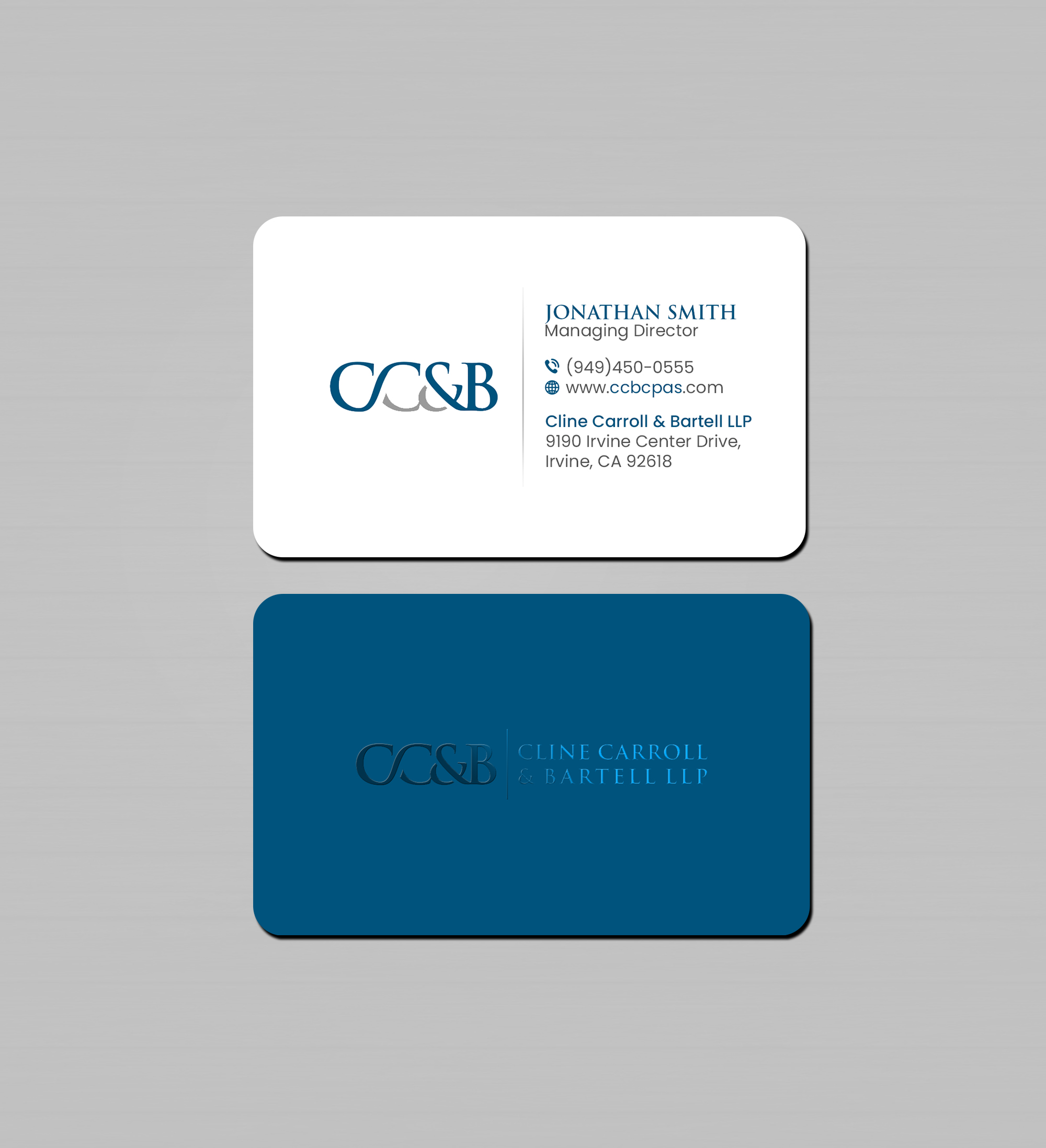 Design de Carte de Visite par Creations Box 2015 pour Cline Carroll & Bartell LLP | Design #31108703