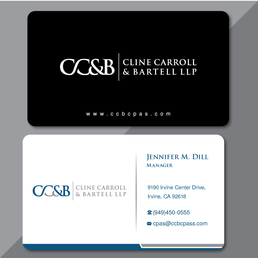 Business Card Design by H4R5Z for Cline Carroll & Bartell LLP | Design #31100113