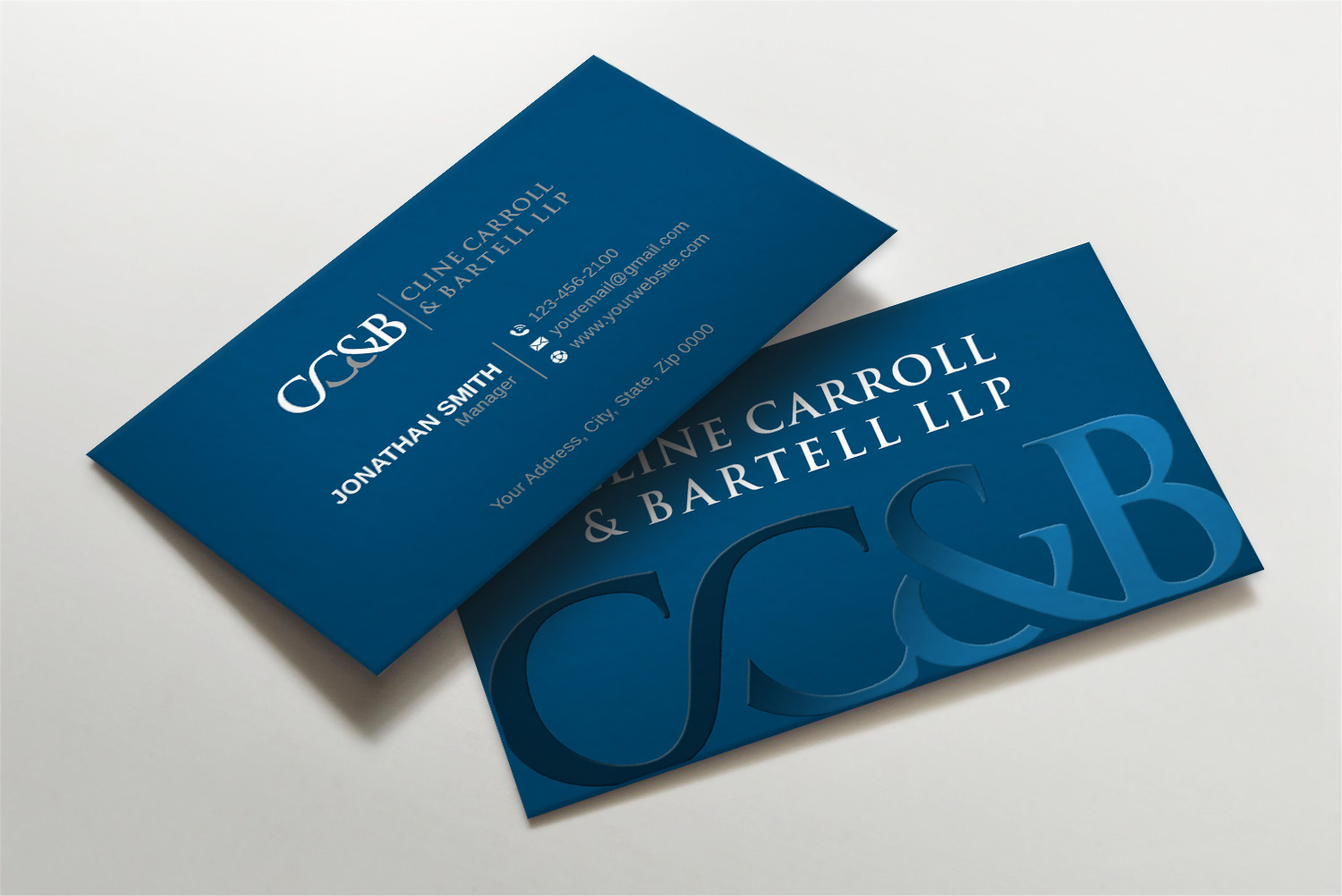 Business Card Design by LAXMI DESIGNHUB for Cline Carroll & Bartell LLP | Design #31101519