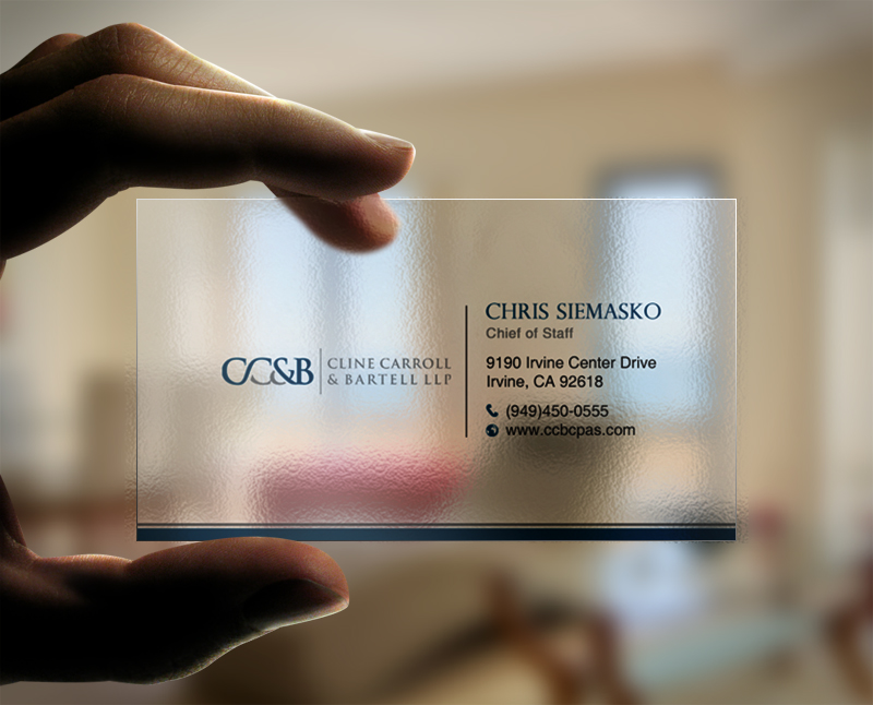 Business Card Design by Brand aid for Cline Carroll & Bartell LLP | Design #31110954