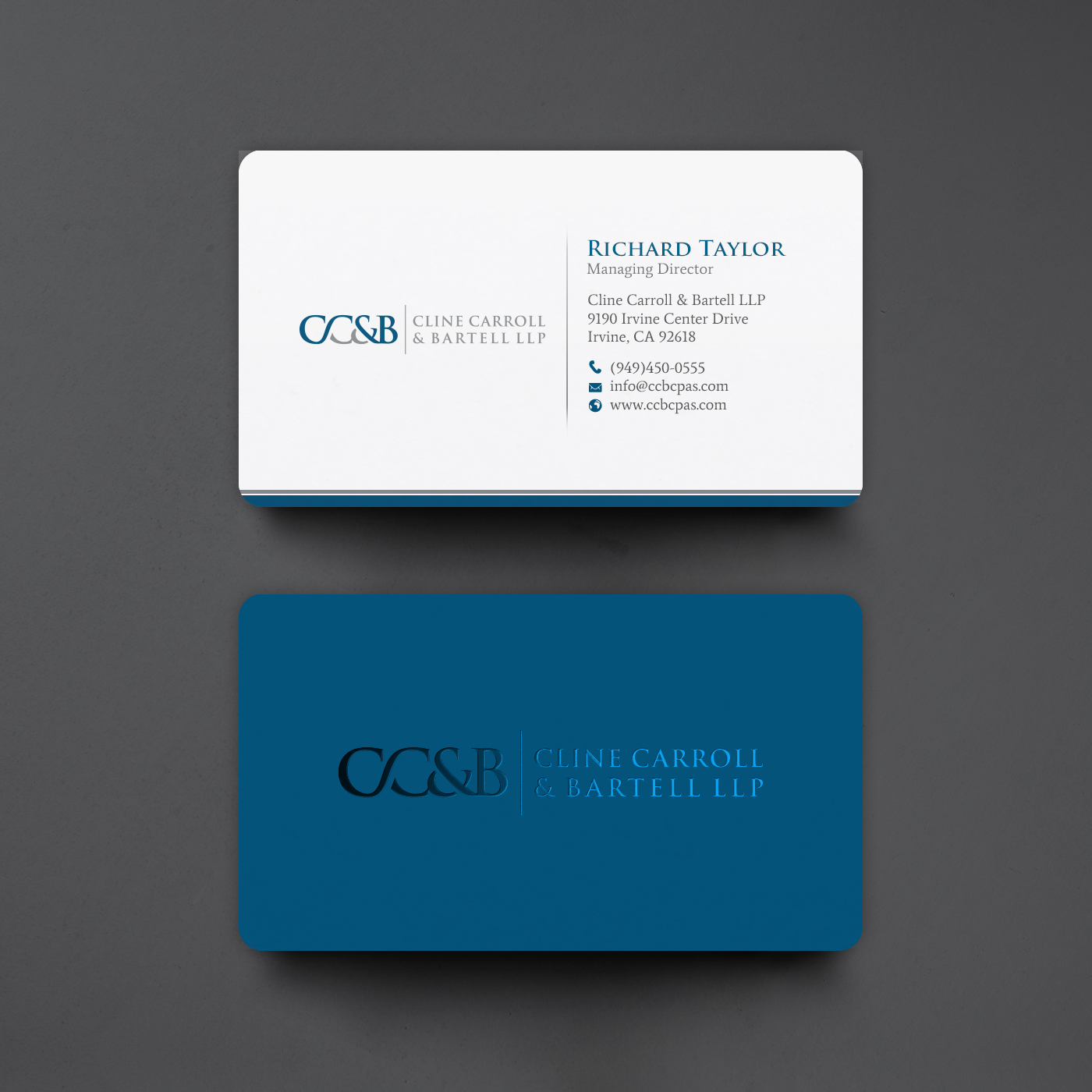 Business Card Design by chandrayaan.creative for Cline Carroll & Bartell LLP | Design #31101734