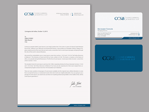 Design de Carte de Visite par chandrayaan.creative pour Cline Carroll & Bartell LLP | Design : #31108644