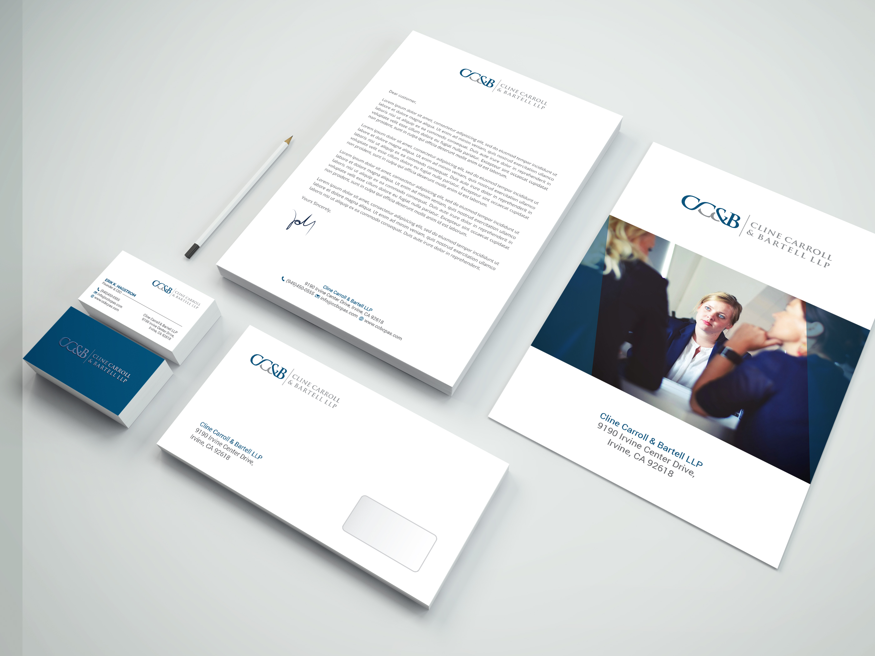 Business Card Design by R.design for Cline Carroll & Bartell LLP | Design #31100936