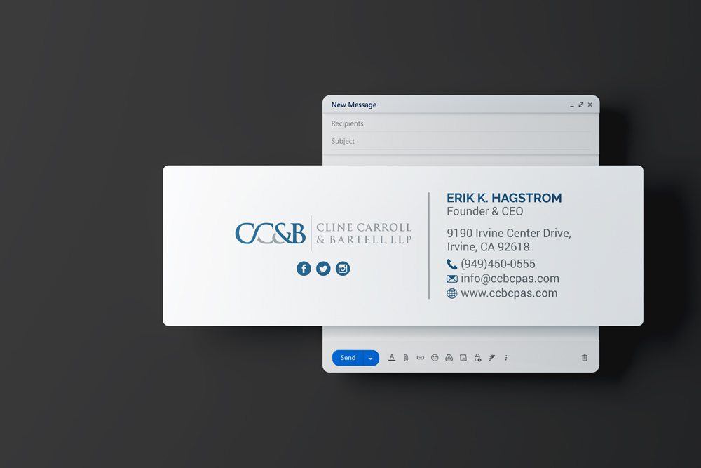 Business Card Design by R.design for Cline Carroll & Bartell LLP | Design #31102517
