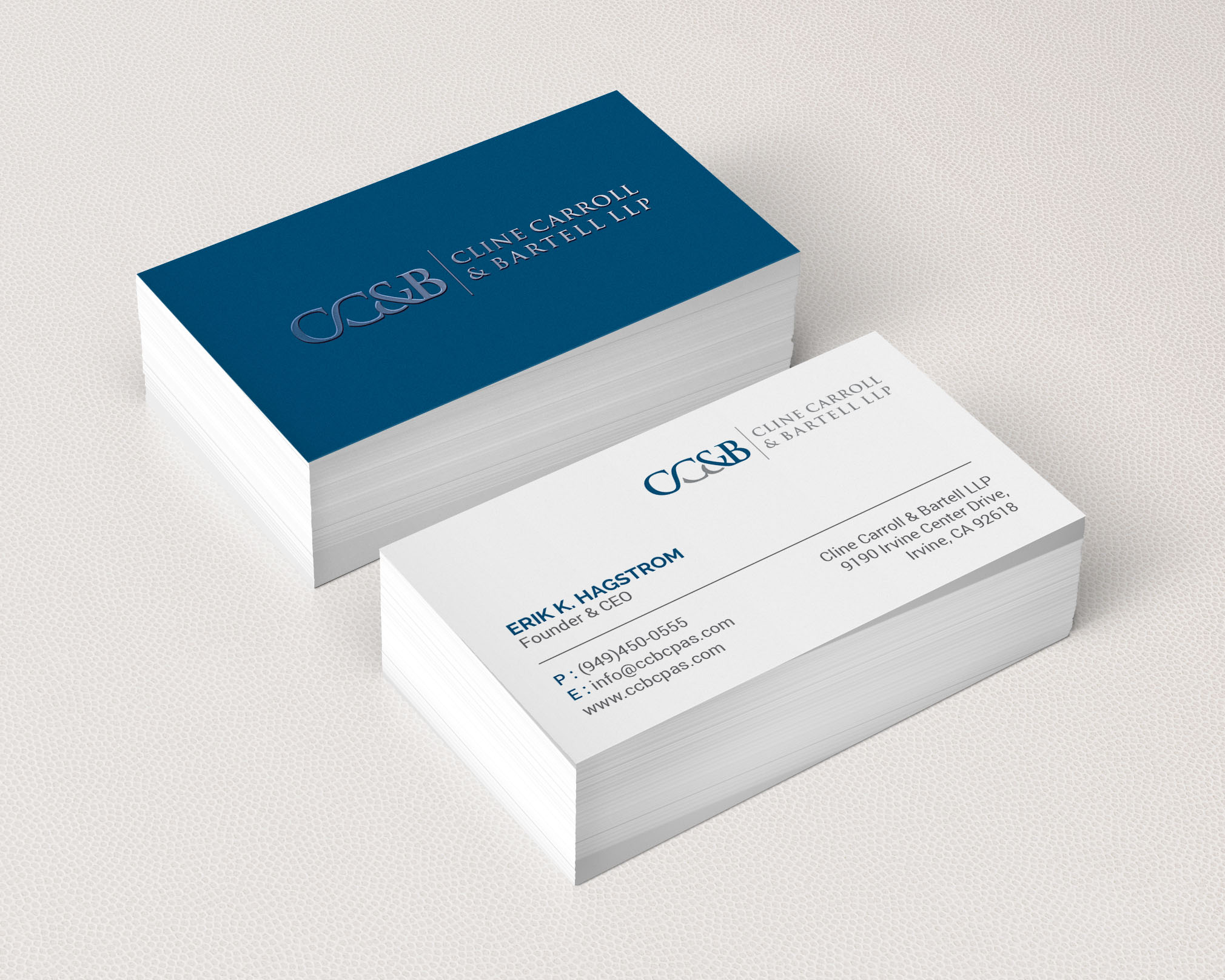 Business Card Design by R.design for Cline Carroll & Bartell LLP | Design #31102608