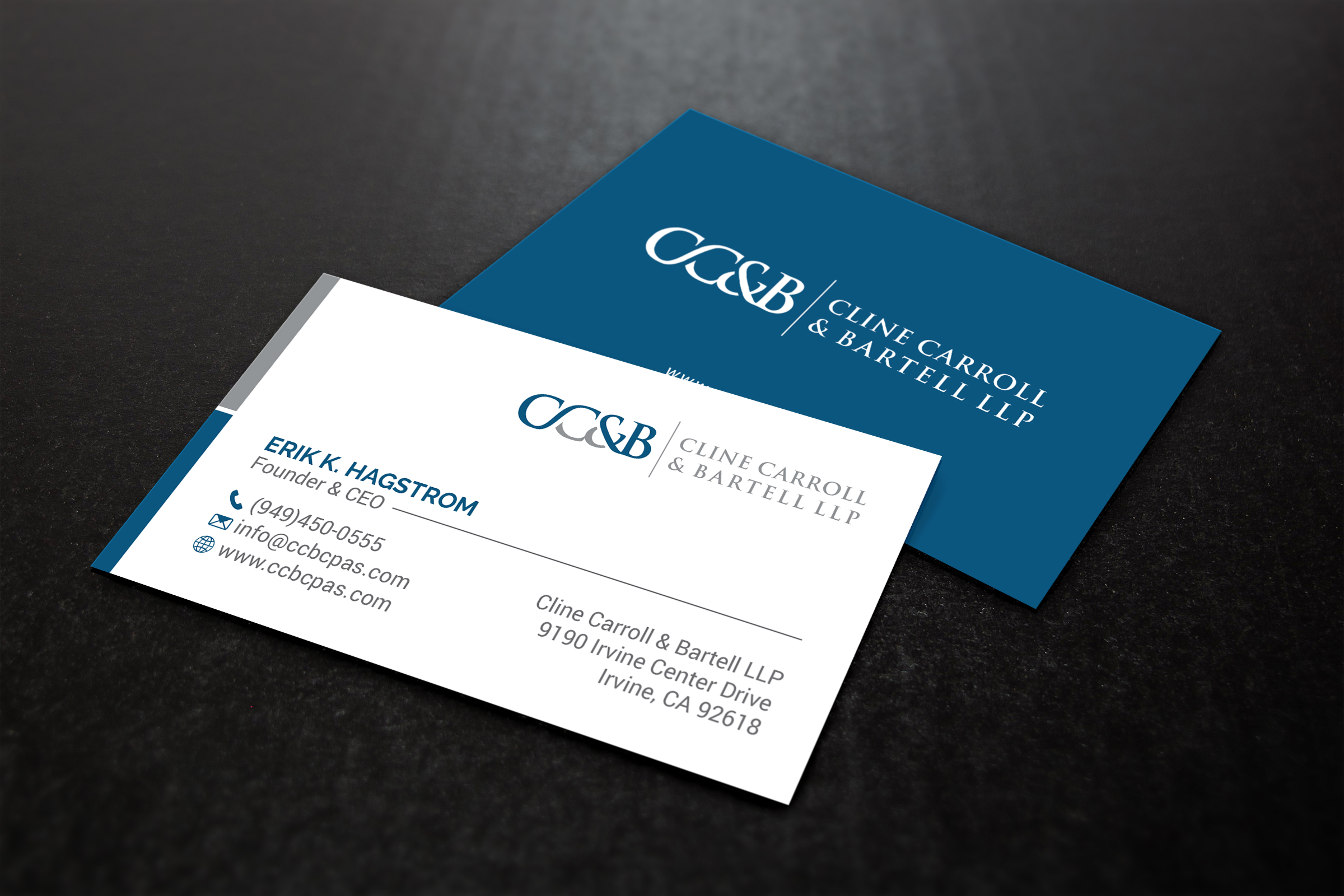 Business Card Design by R.design for Cline Carroll & Bartell LLP | Design #31115643