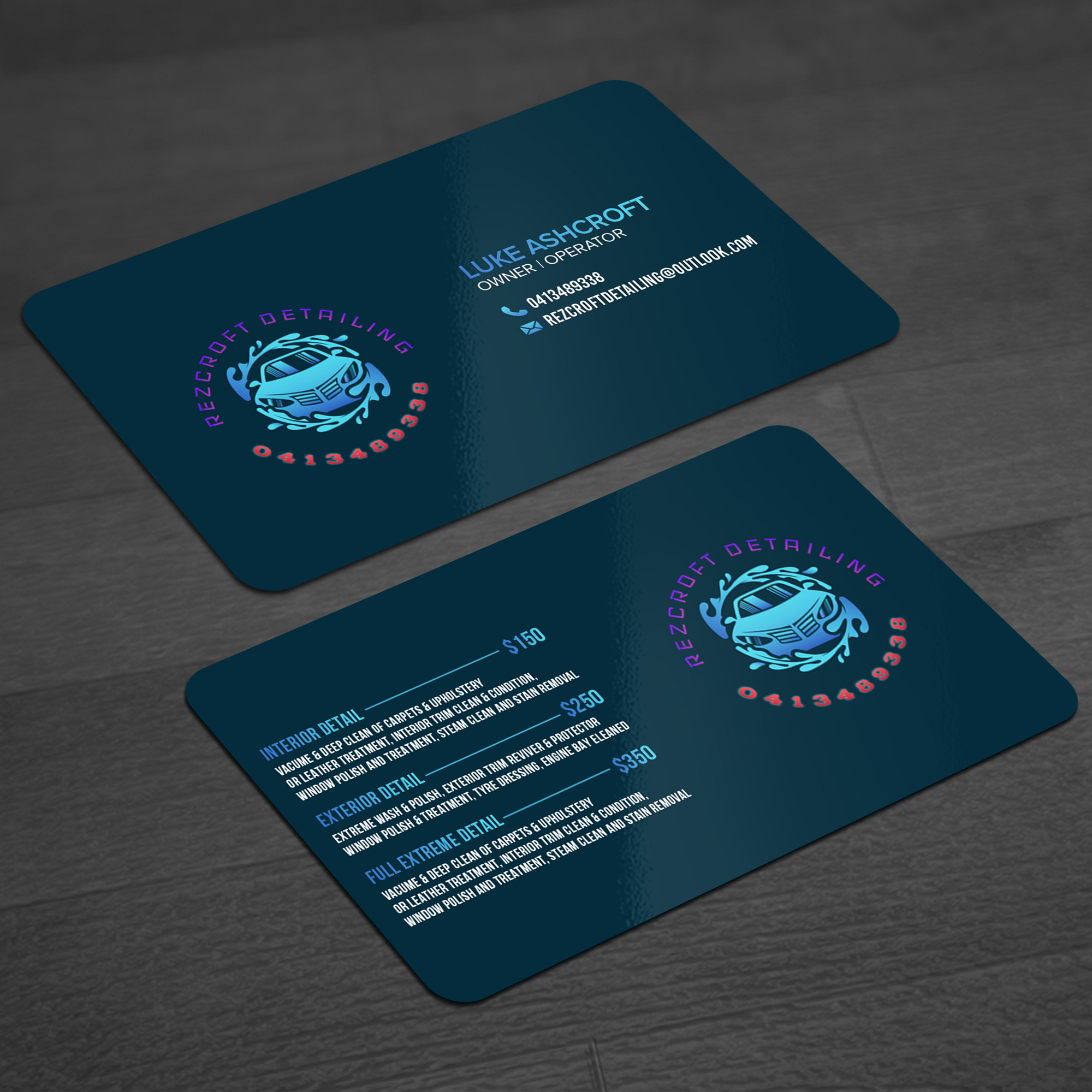 Business Card Design by WellDesign for RezCroft detailing  | Design #31116572