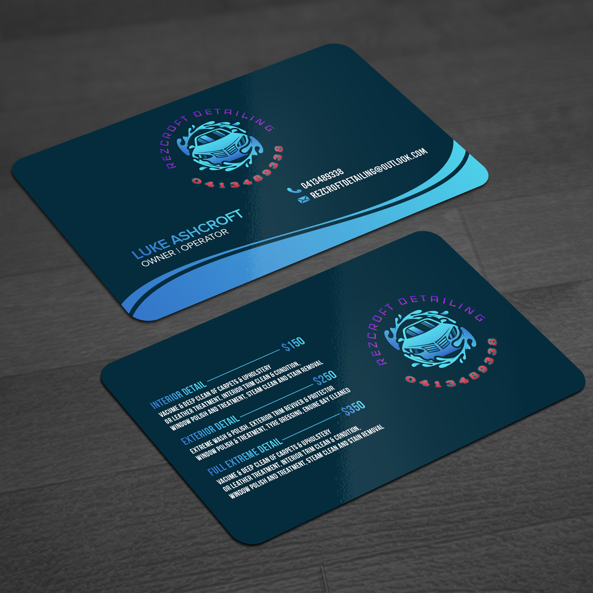 Business Card Design by WellDesign for RezCroft detailing  | Design #31116575