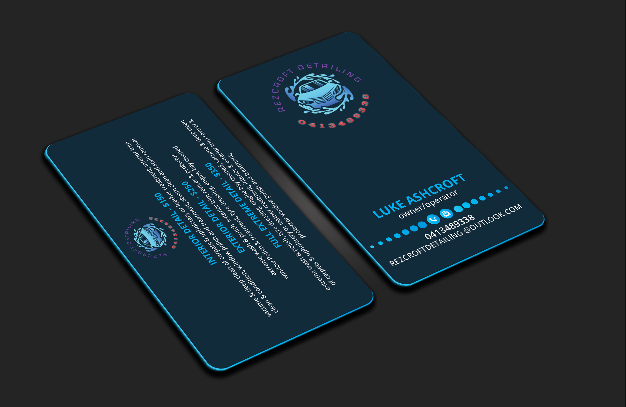 Business Card Design by DesignerShahadat for RezCroft detailing  | Design #31126243