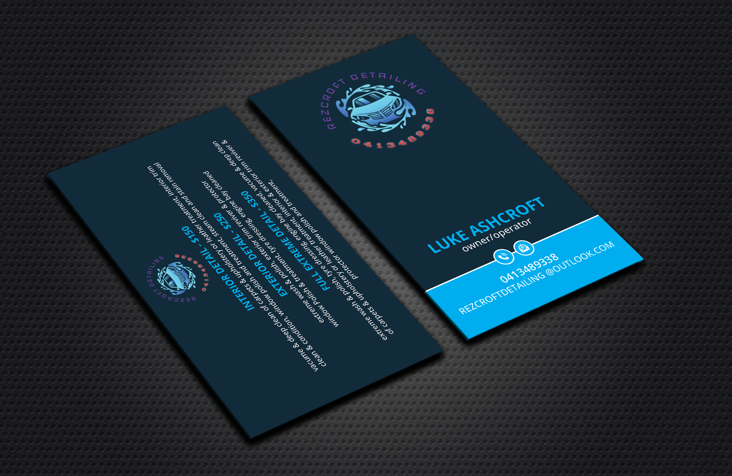 Business Card Design by DesignerShahadat for RezCroft detailing  | Design #31126246